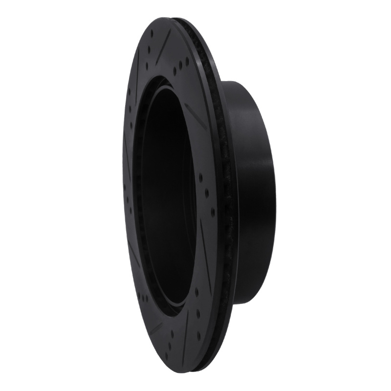 Lexus LS430 Brake Rotor (1) - Rear Right - R1 Concepts - Drilled & Slotted - Black - `01-`06